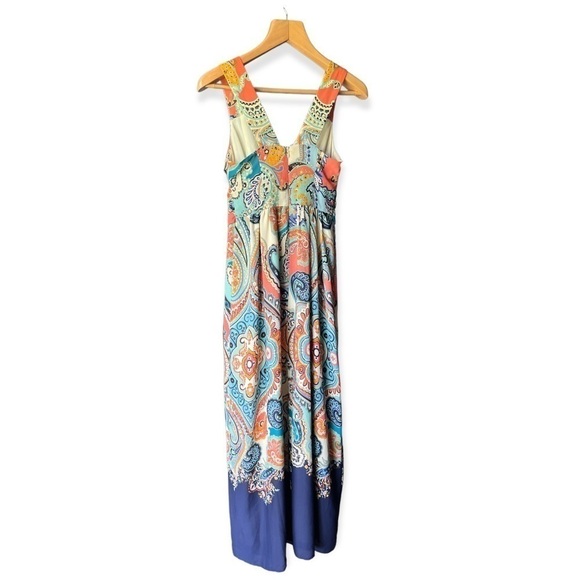 Anthropologie Maeve Vizcaya Multicolor Paisley Print Maxi Dress, Size 0 - Picture 2 of 11